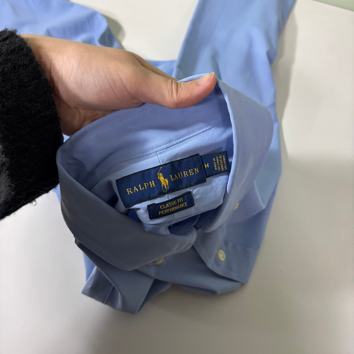 M 폴로 랄프로렌 블루 클래식핏 셔츠 상품이미지4