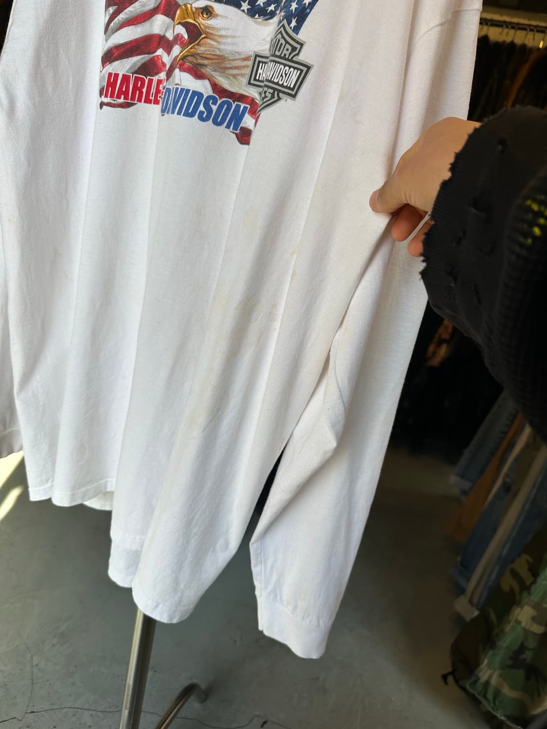 할리데이비슨 프린팅 롱슬리브 티셔츠 2007 made in usa 상품이미지5