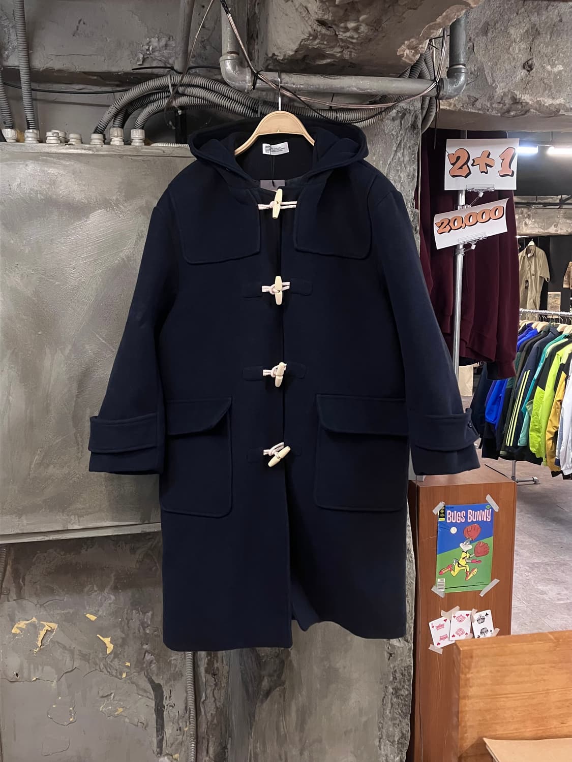 파르티멘토 떡볶이 후드 코트 네이비 S  #csz3528 상품이미지1