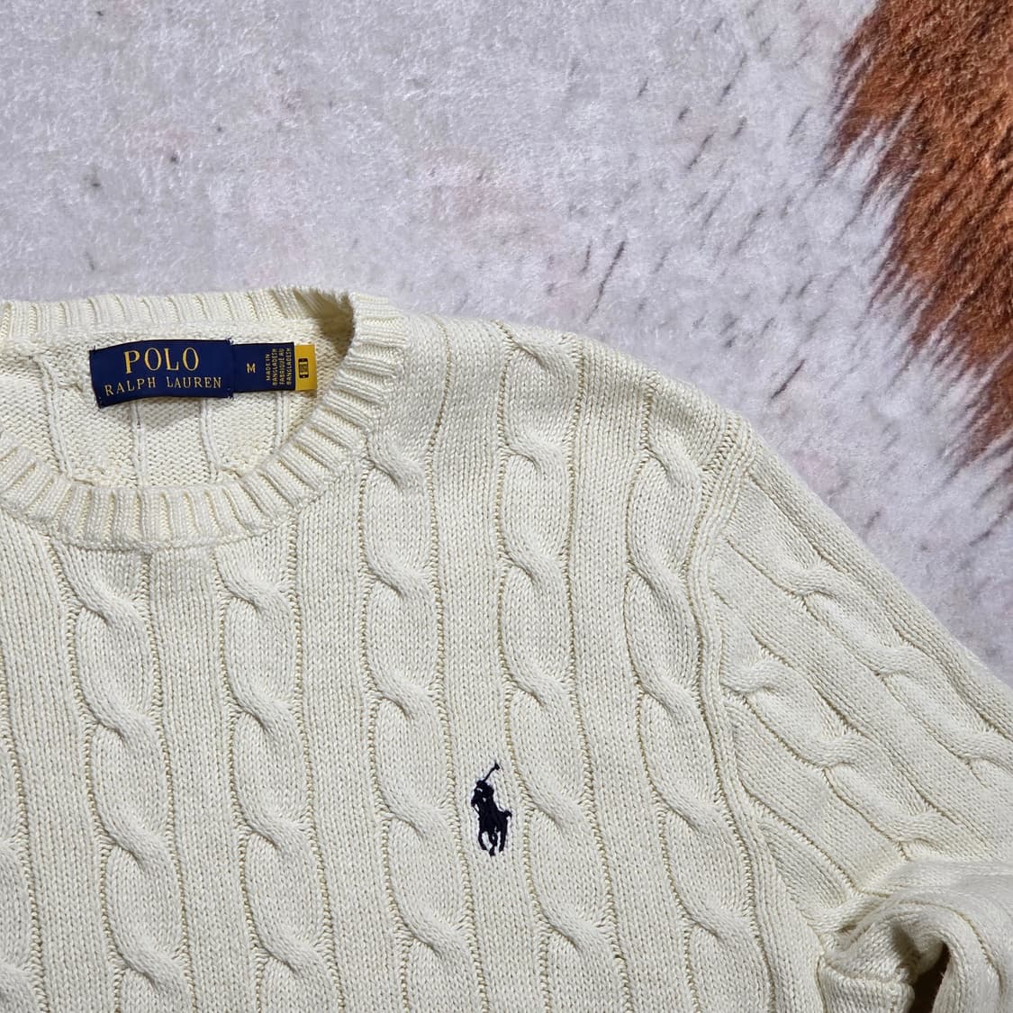 폴로 랄프로렌 아이보리 케이블 니트 상품이미지2