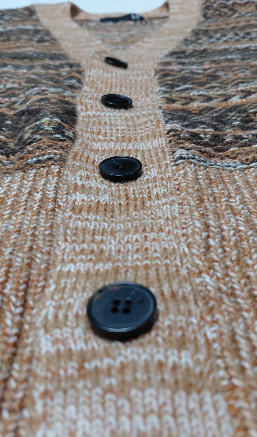 [L] 일본 브랜드 LAKOLE(라코레) 자카드 패턴 니트 가디건 상품이미지5