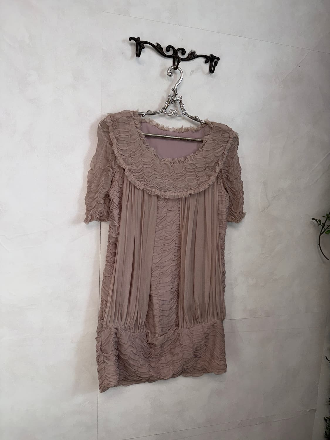 Indi pink fairy shirring ruffle silk ops 상품이미지5