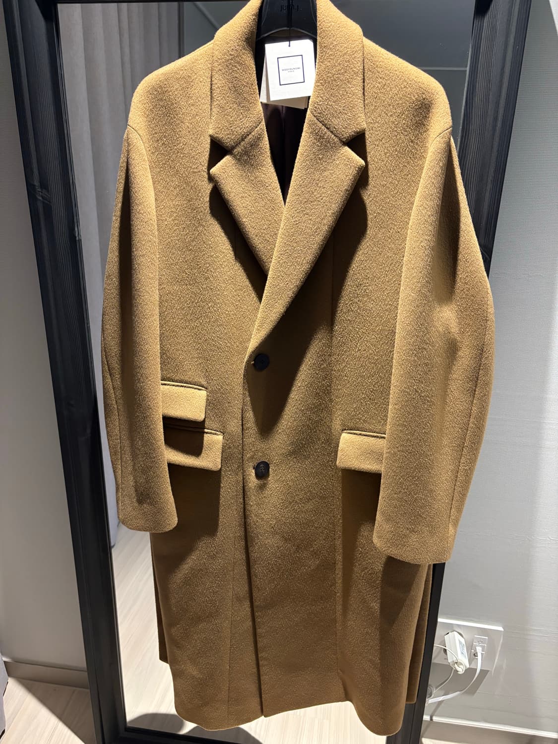 우영미 카멜 캐시미어 로브코트 50 상품이미지1