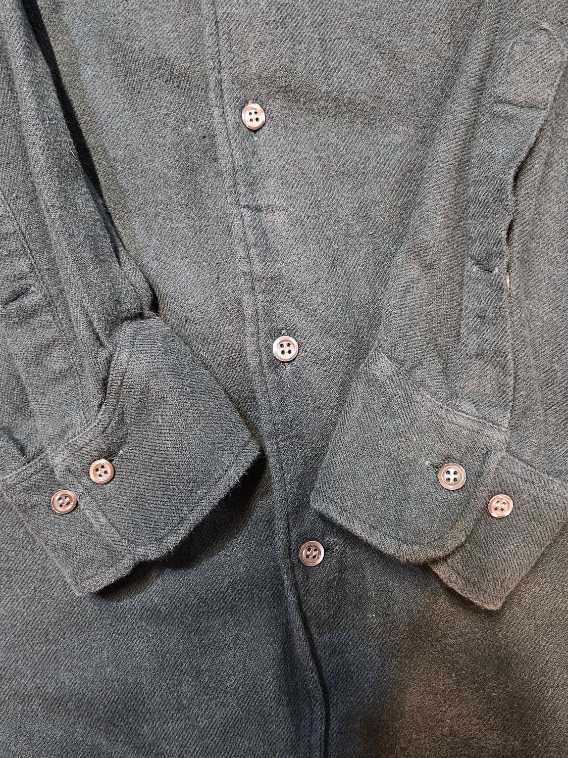 VICTOIRE HOMMES Dark Green Flannel Shirt 상품이미지4