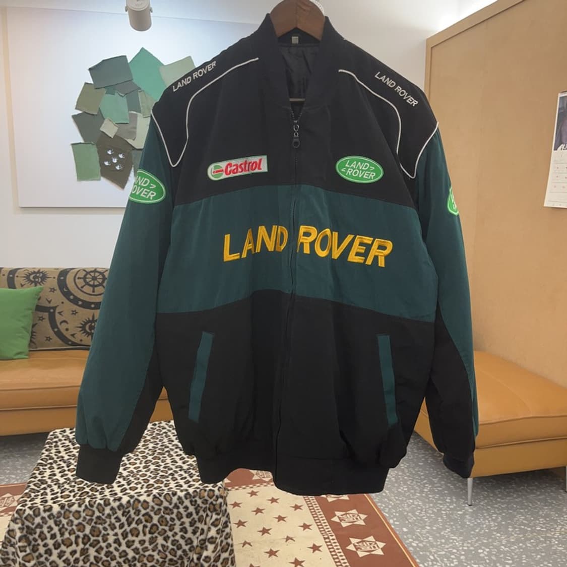 랜드로버 희귀 모터사이클 레이싱 바이커 자켓 XL C09038 상품이미지3