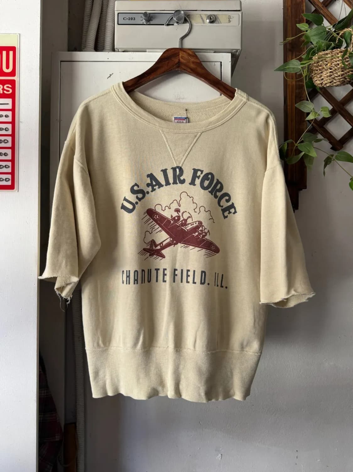 [M]더블웍스 웨어하우스 U.S AIR FORCE 컷오프 하프 스웻셔츠 상품이미지1