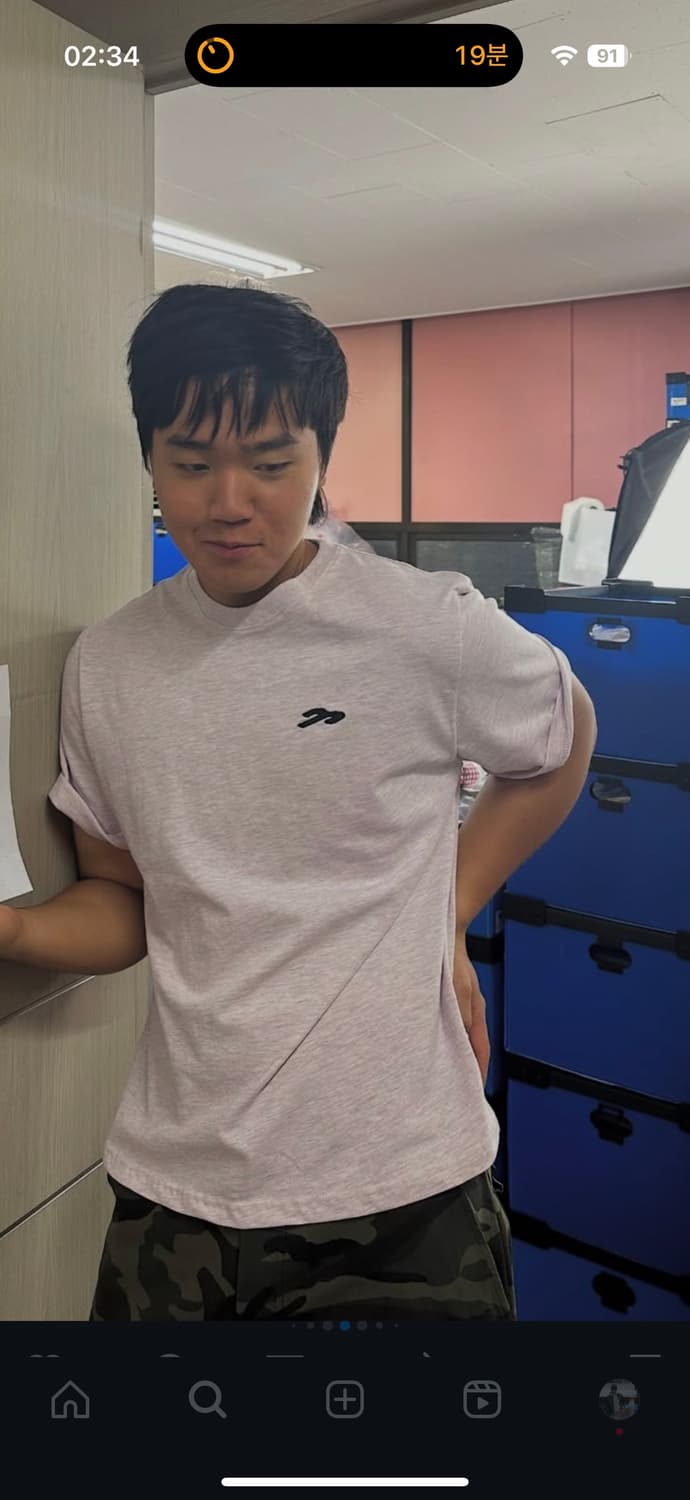 탄산마그네슘x 이자반 티 남자 2사이즈 색상 교환 or 판매 상품이미지3