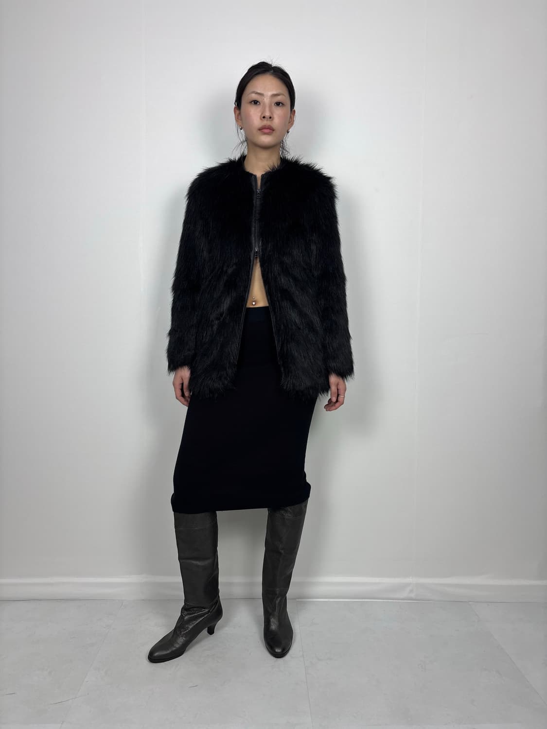 LEATHER TRIM FUR JACKET 상품이미지2