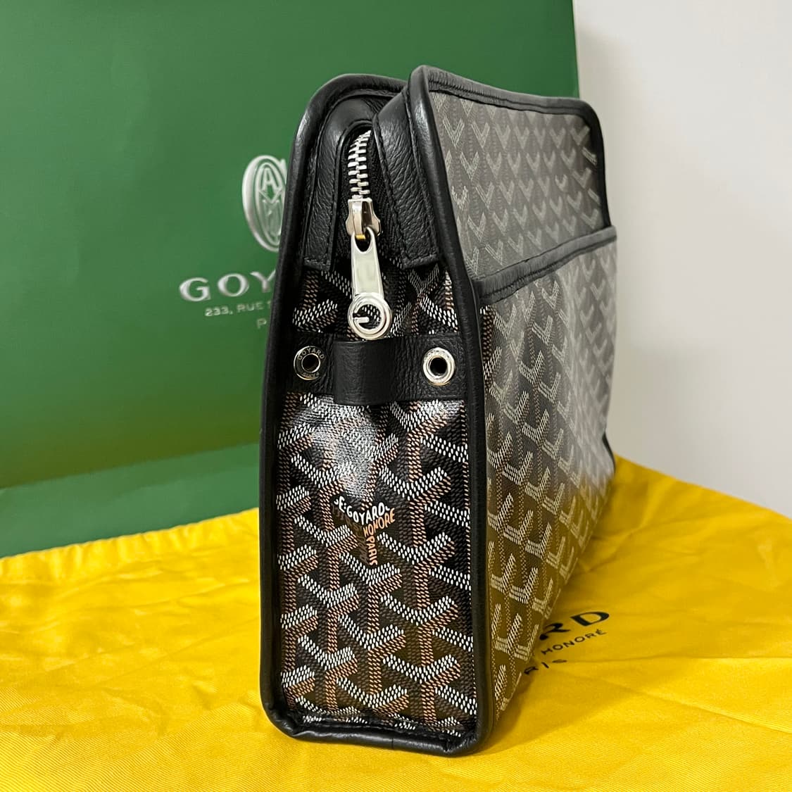 [S급/정품] 고야드 쥬방스 GM 블랙 클러치백 파우치 상품이미지6