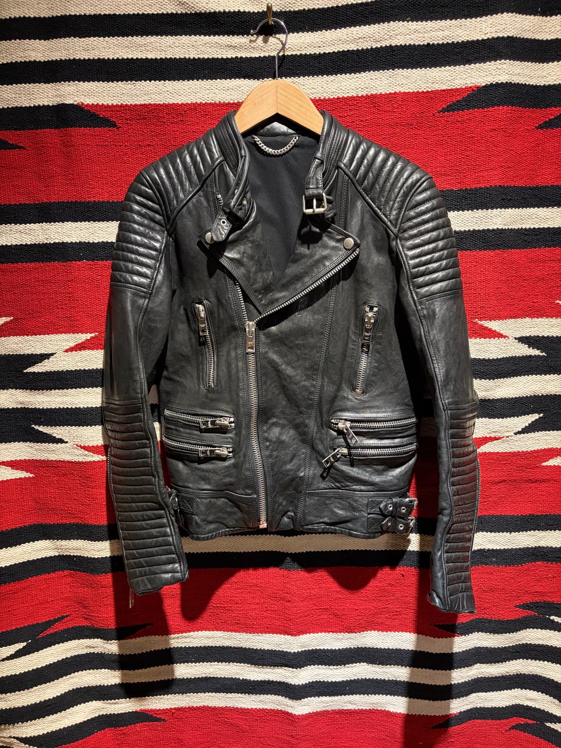 Italy sheep rider jacket / 양가죽 바이커자켓 상품이미지1