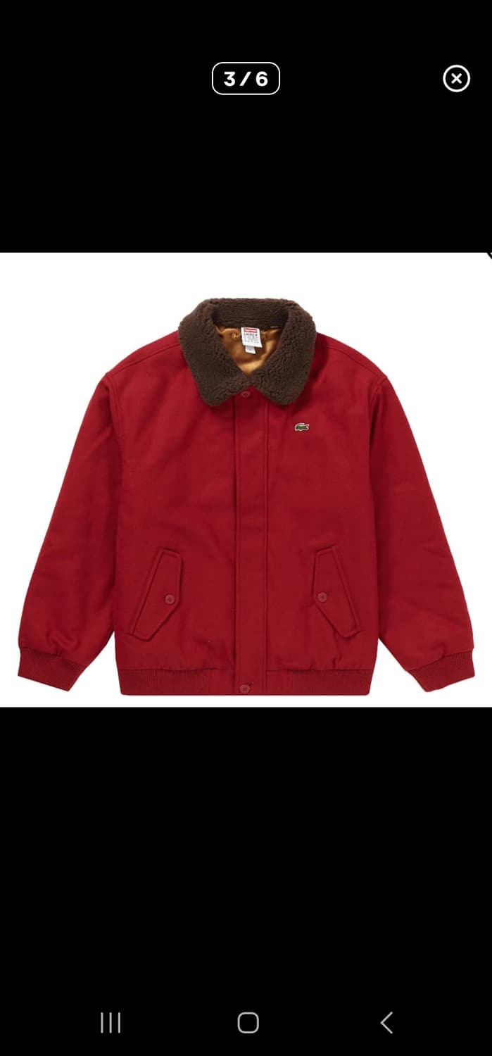 XL 슈프림 X 라코스테 정품 봄버 모직자켓 봄 가을 나이키 노스페이스 상품이미지8