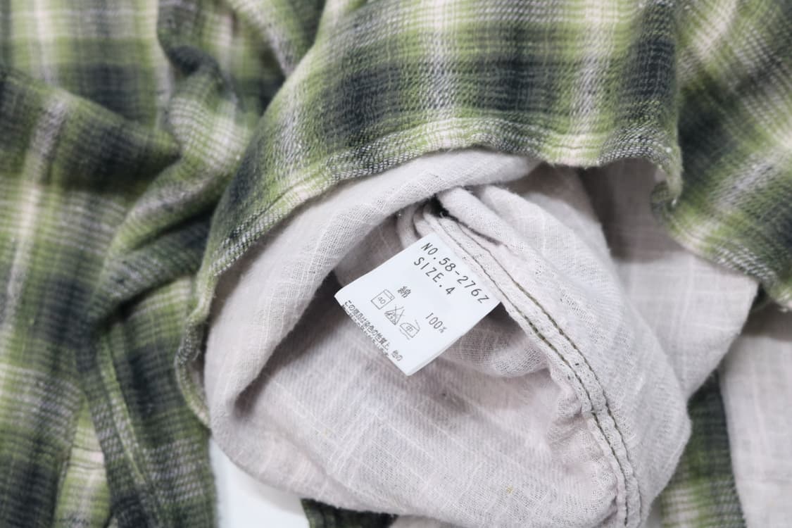 옴니갓 OMNIGOD 올리브 체크 아메카지 워크셔츠  4 상품이미지10