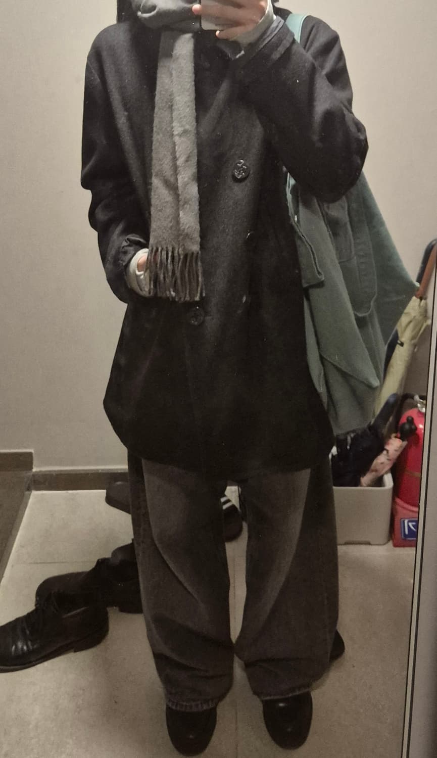 90s 베네통 울 피코트 상품이미지1