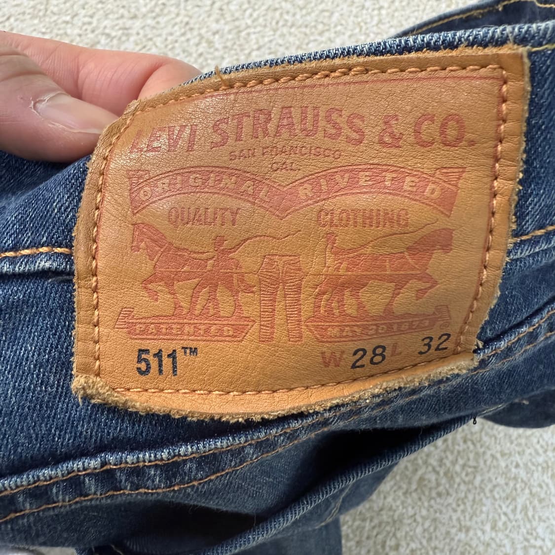[W28 L32] 리바이스 511 스트레이트 데님 진 1229T1 상품이미지4