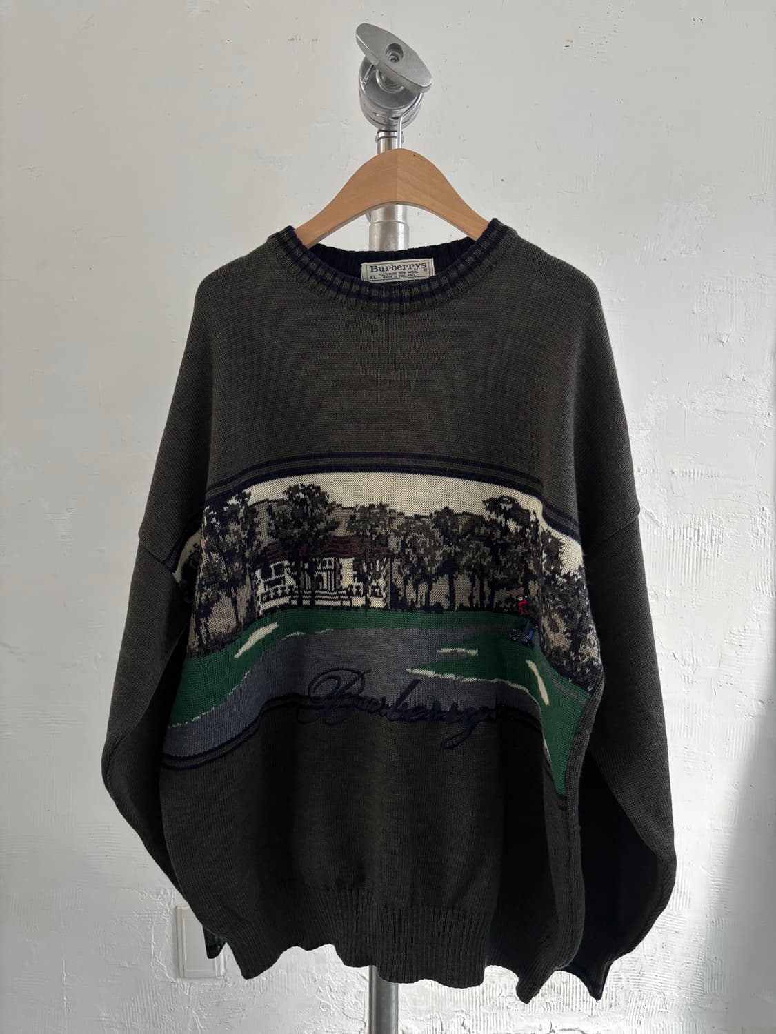 Burberry 버버리 90‘s 골프 프린팅 니트 상품이미지1