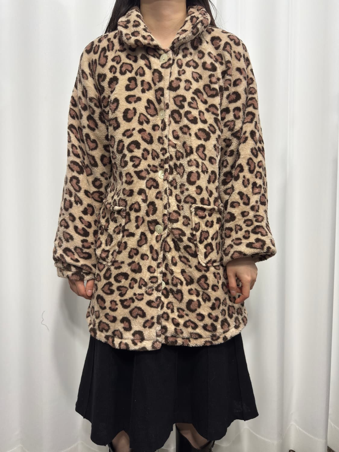 leopard fleece coat 상품이미지2