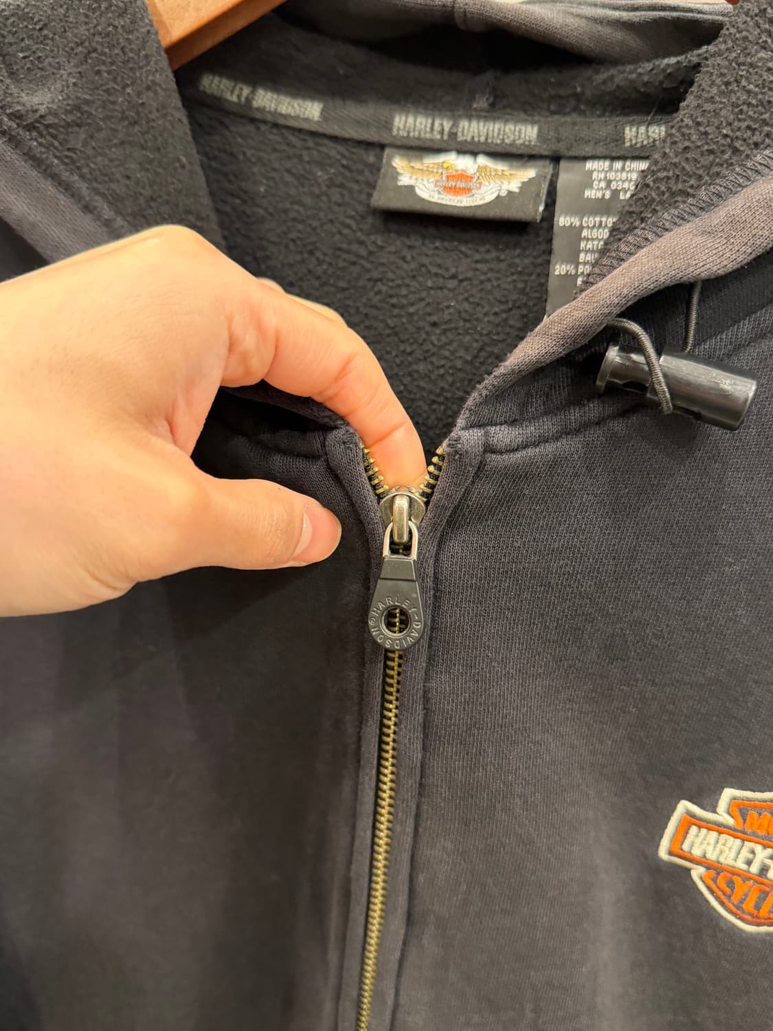 00s Harley-Davidson 할리데이비슨 페이딩 후드 집업 상품이미지3