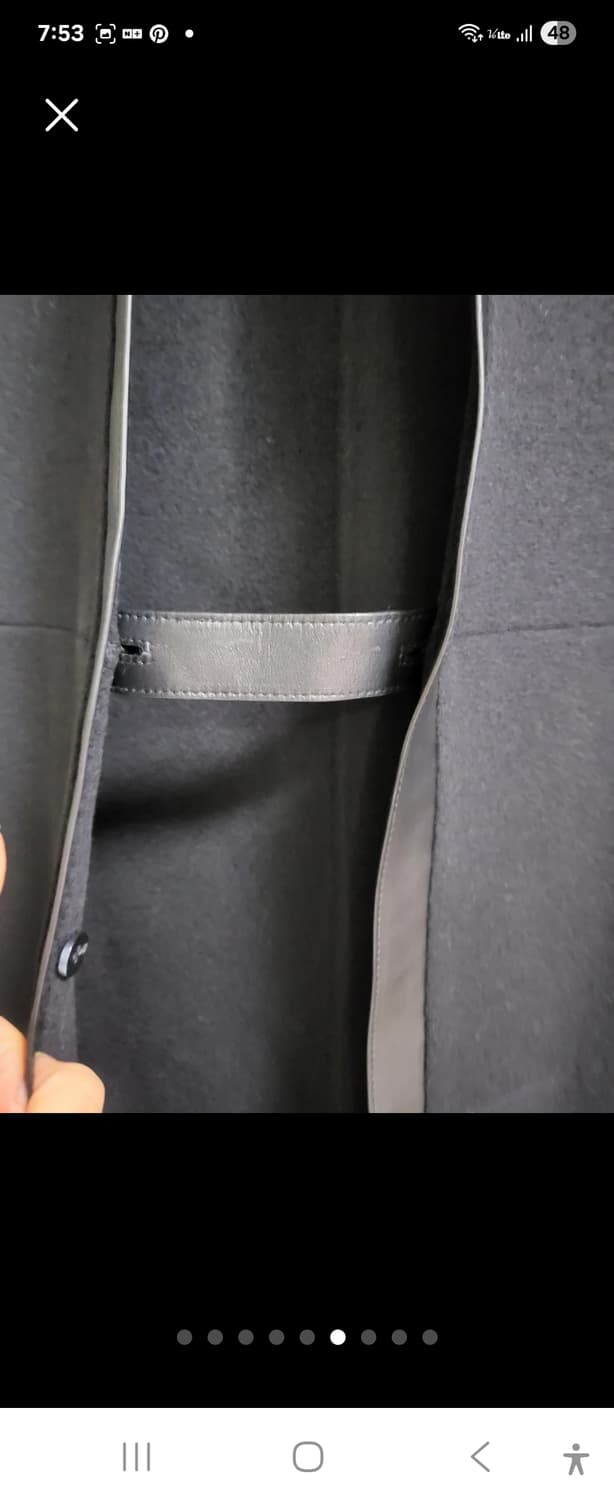 미니멀끝판왕!캐시미어+양가죽 롱베스트 새제품 free 상품이미지6