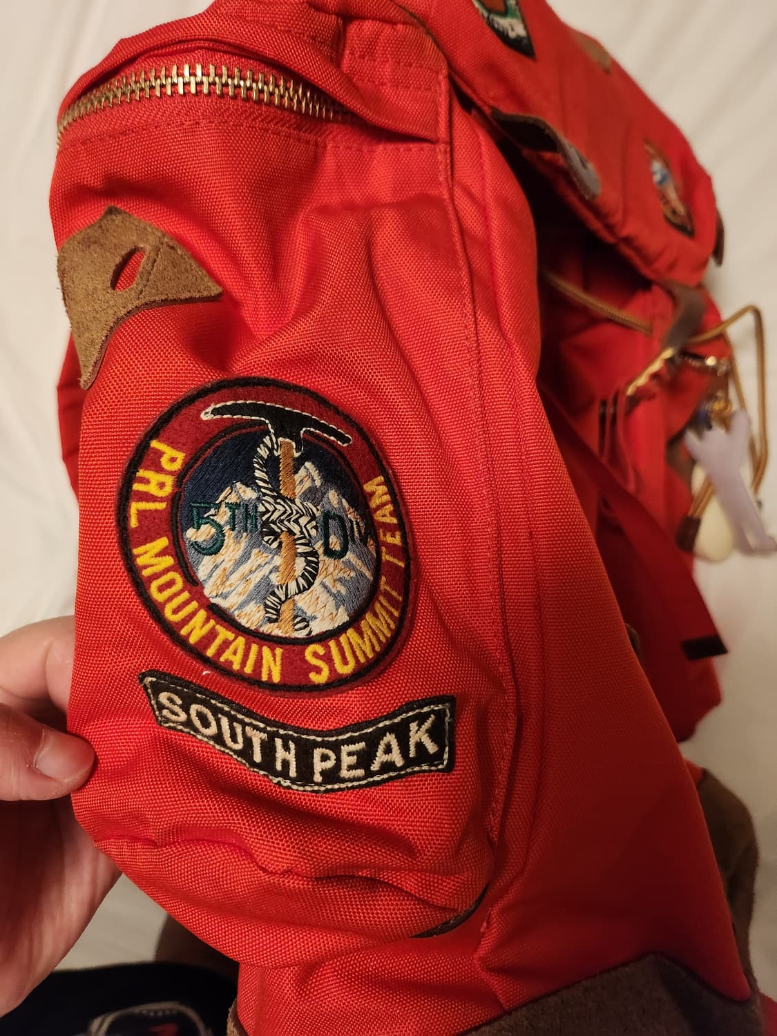 폴로 스웨이드 트림 백팩 레드 상품이미지2