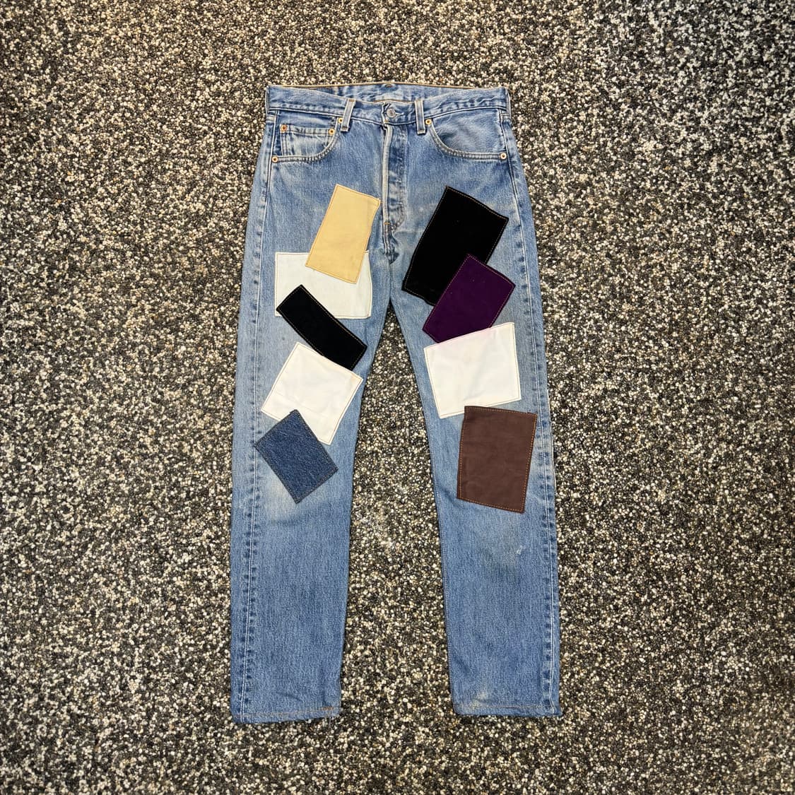 90s 리바이스 501 패치워크 데님 made in USA (30)  상품이미지2