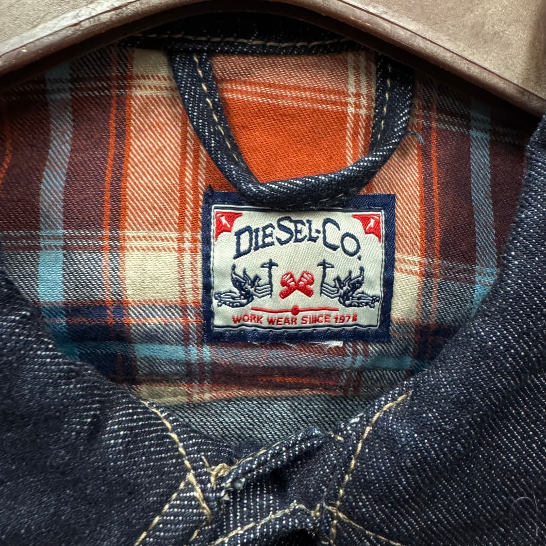 디젤 생지 데님 트러커자켓 후면 레더 패치 포인트 인디고 빈티지 상품이미지6