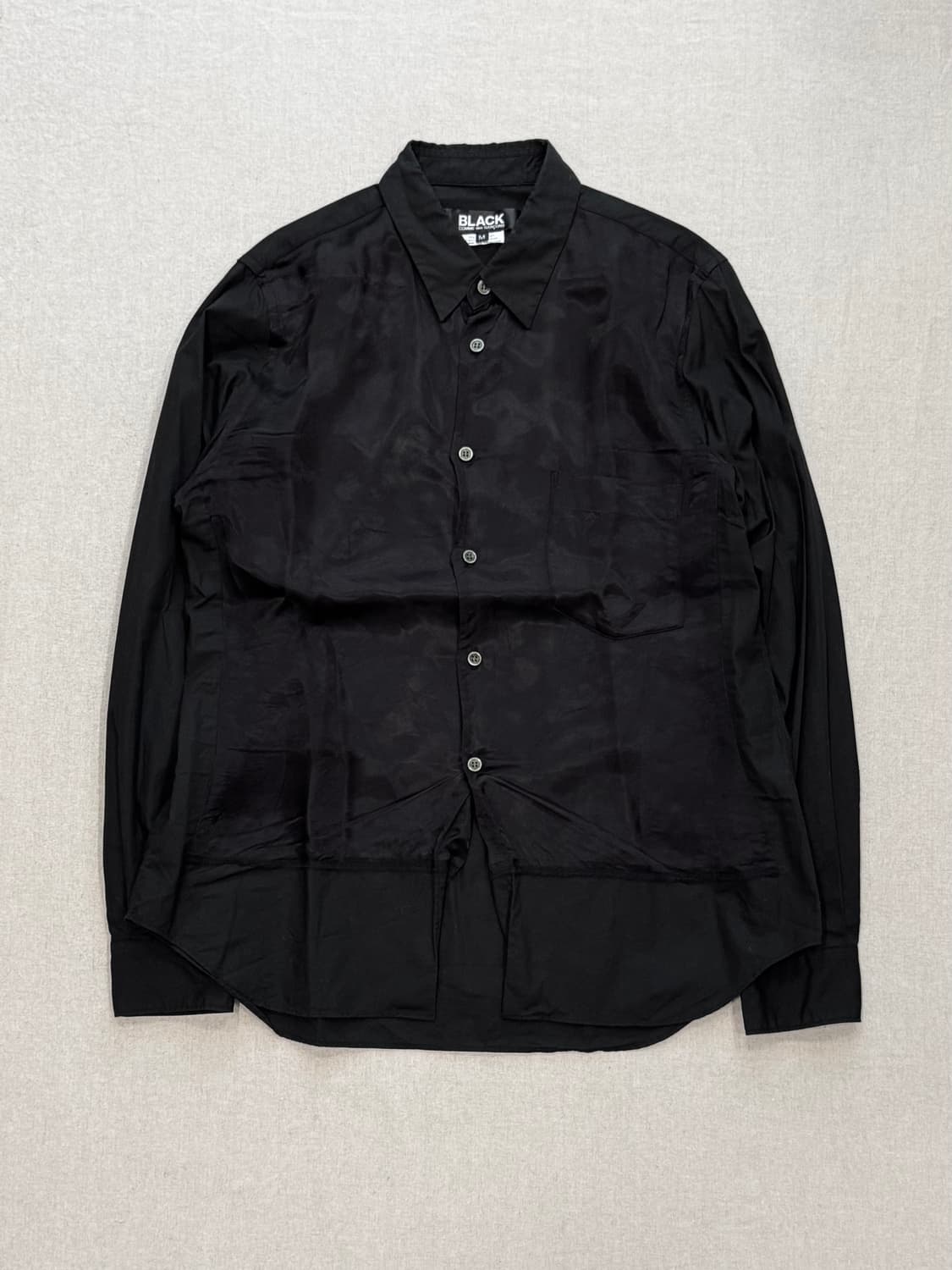 꼼데가르송 블랙 16ss 프론트 패널 셔츠 상품이미지1