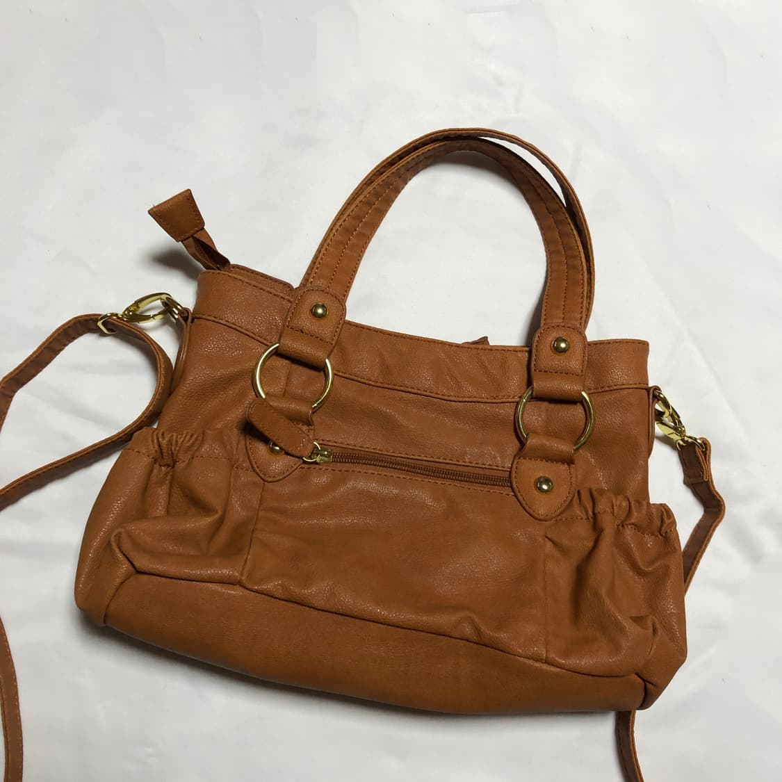 리본 펀칭 숄더백 브라운 상품이미지4