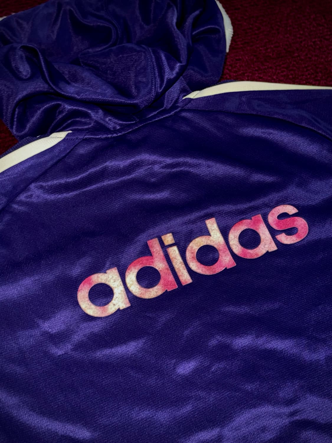 아디다스 퍼 투웨이 후드집업 퍼플 M 상품이미지6