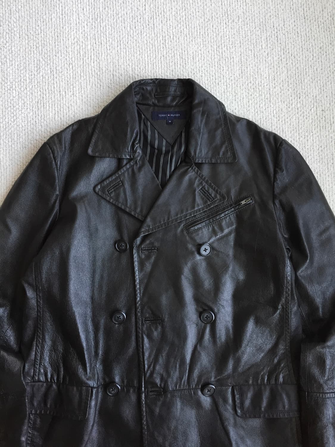00’s tommy hilfiger 레더 피코트 usn 상품이미지2