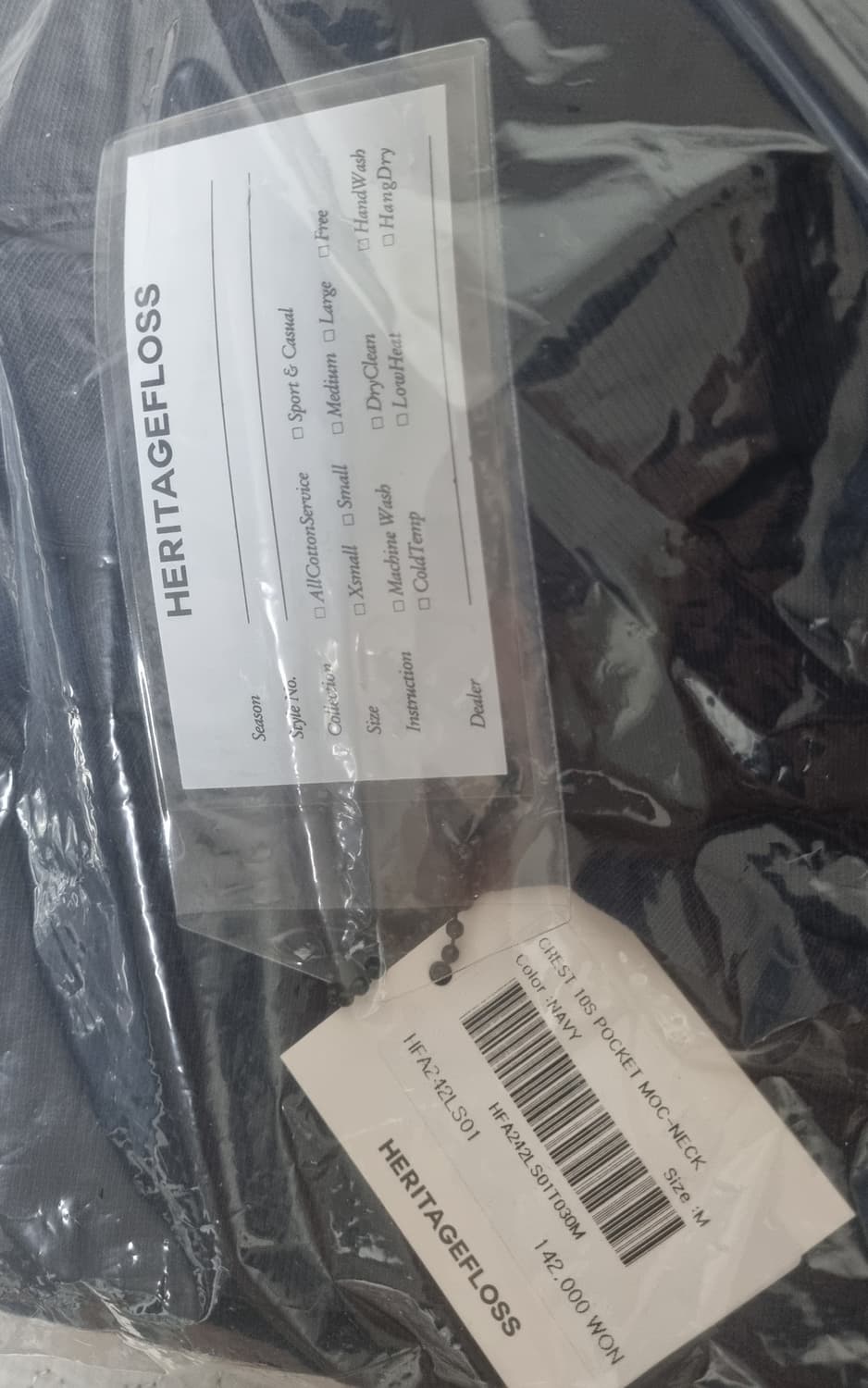 헤리티지플로스 롱슬리브 M 사이즈 새상품 상품이미지4