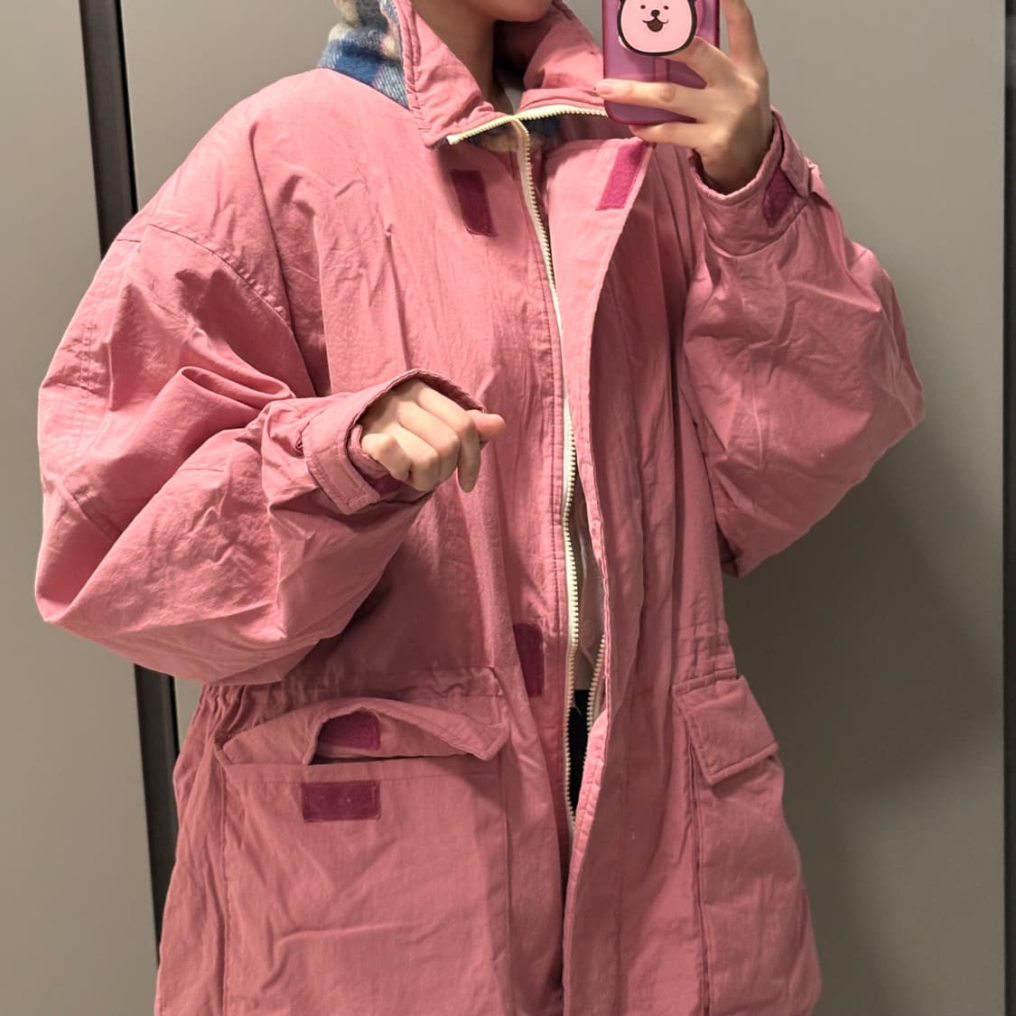 빈티지 울리치 워먼 웜핑크 투웨이 집업 자켓 상품이미지8