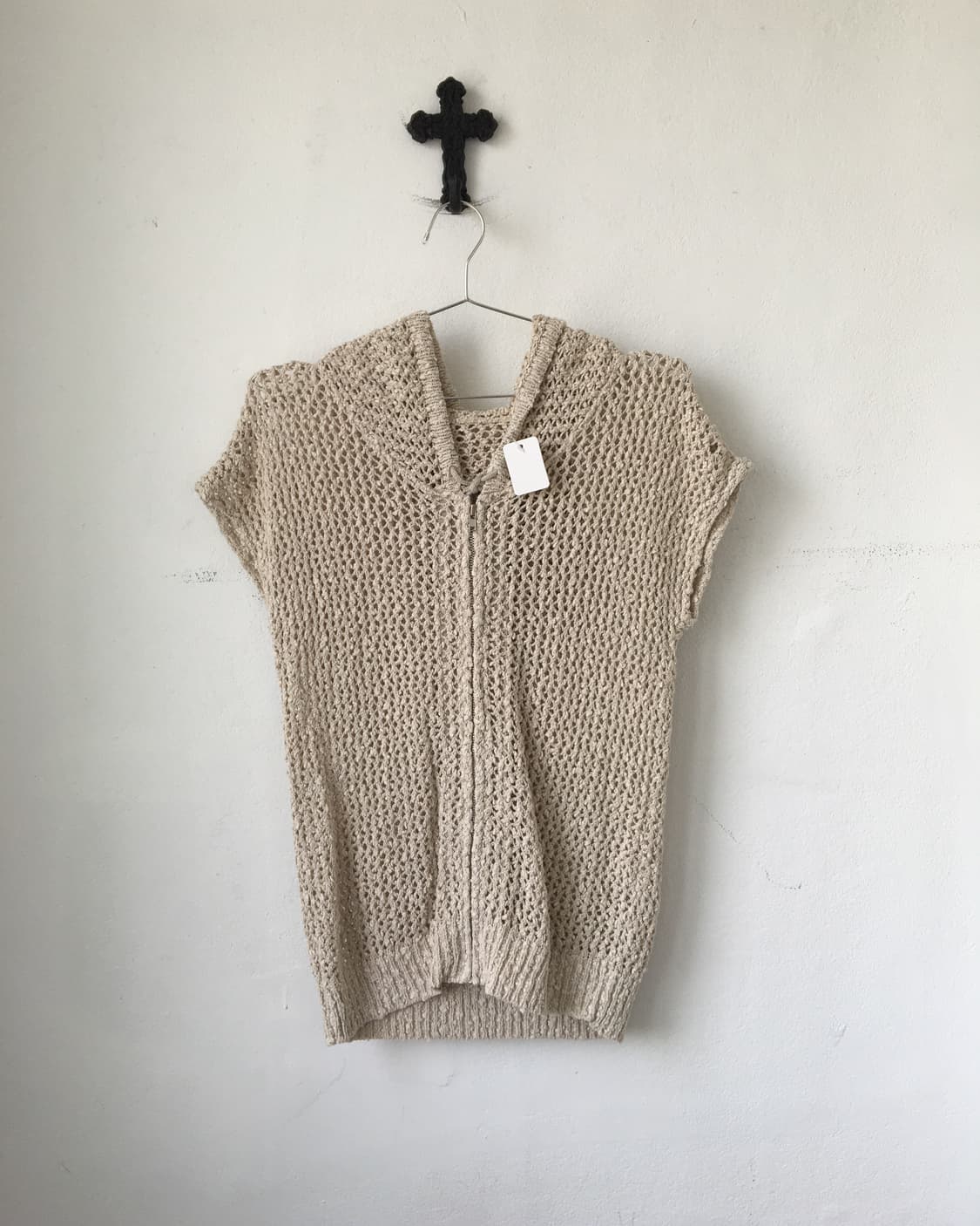 Summer knit hood zip up 상품이미지2