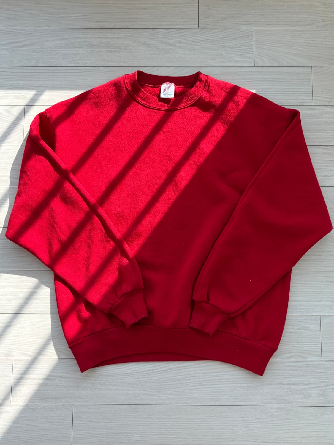 90s Jerzess 져지스 50 50 스웻 플레인 레드 (미제) 상품이미지2