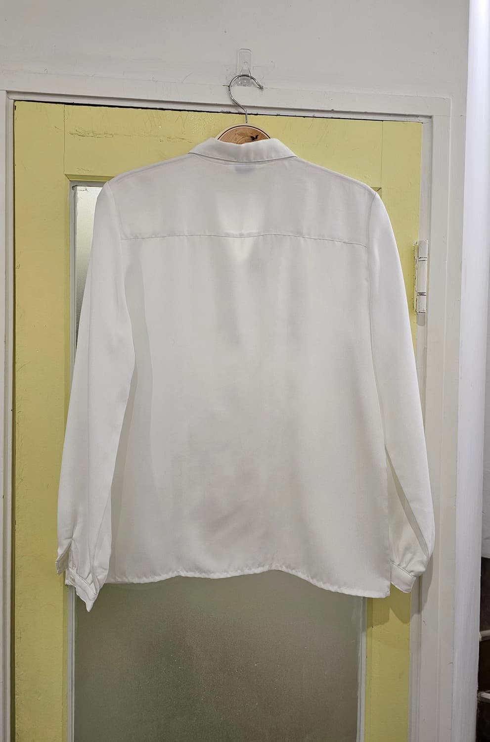 Japan 화이트 더블 레이스 핀턱 블라우스 상품이미지5