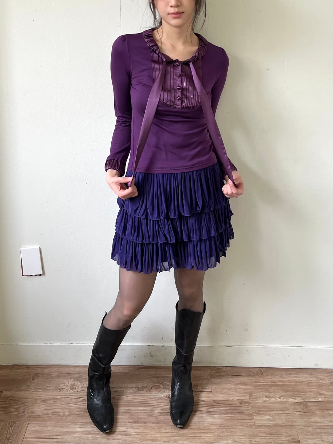 courreges 퍼플 블라우스 상품이미지5