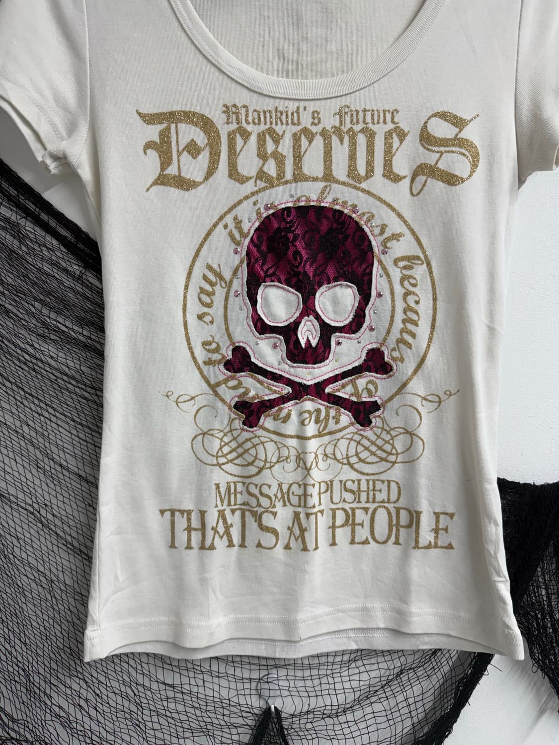 00s punk lettering skull halfsleeve 상품이미지3