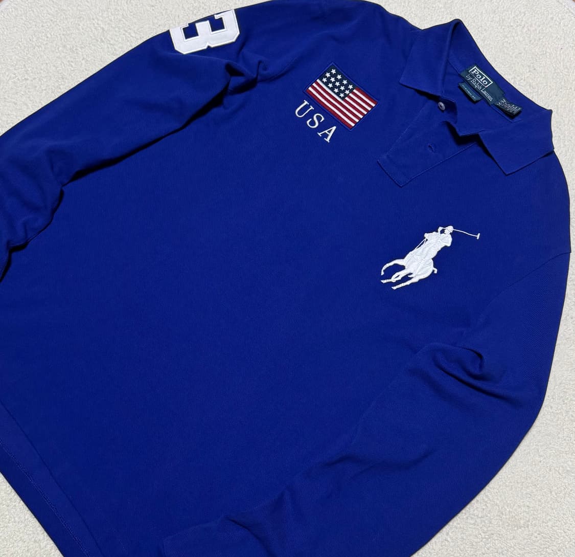 폴로 랄프로렌 USA 성조기 블루 긴팔 상품이미지3