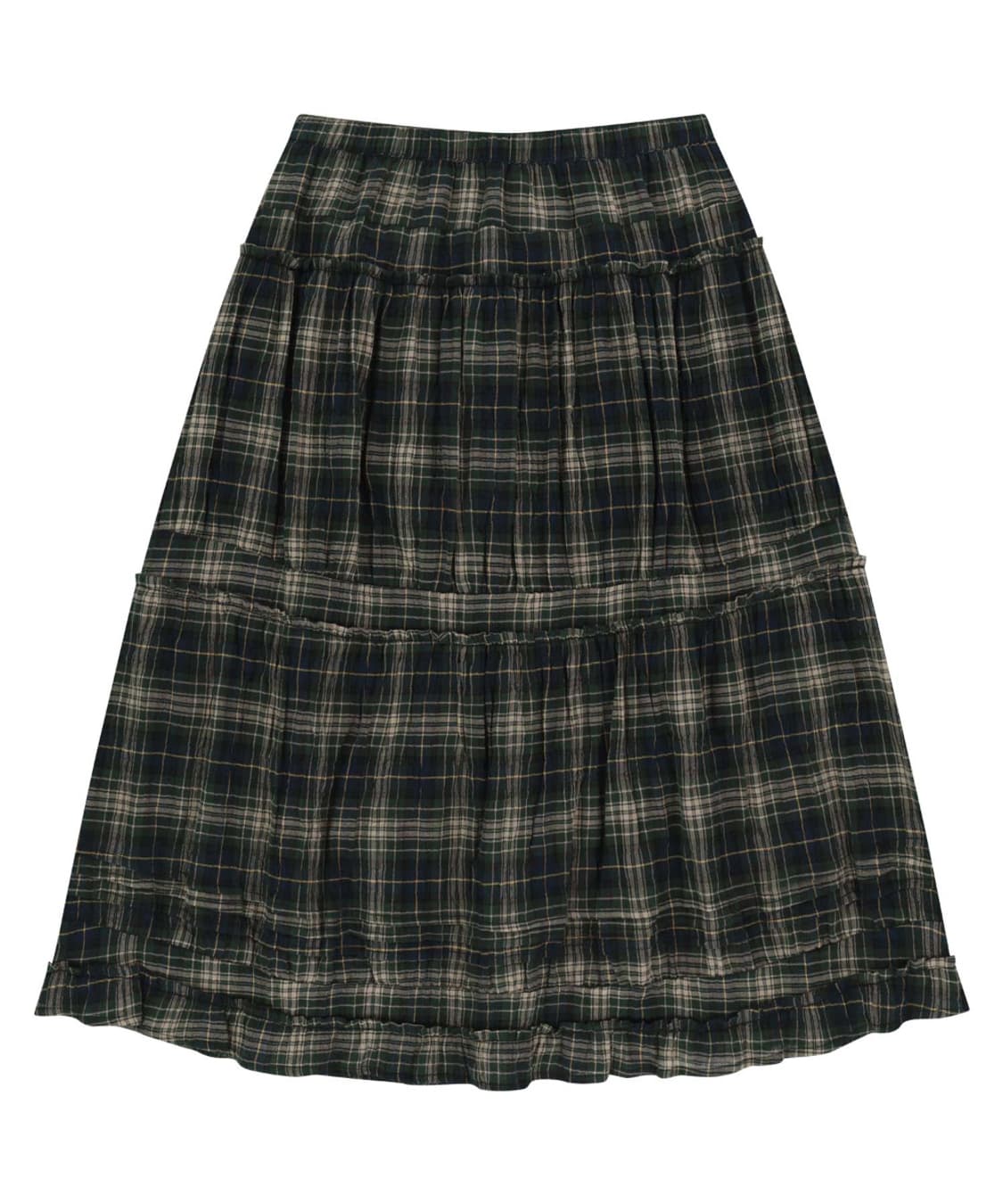 코이세이오 셔링 미디 스커트 체크 상품이미지3