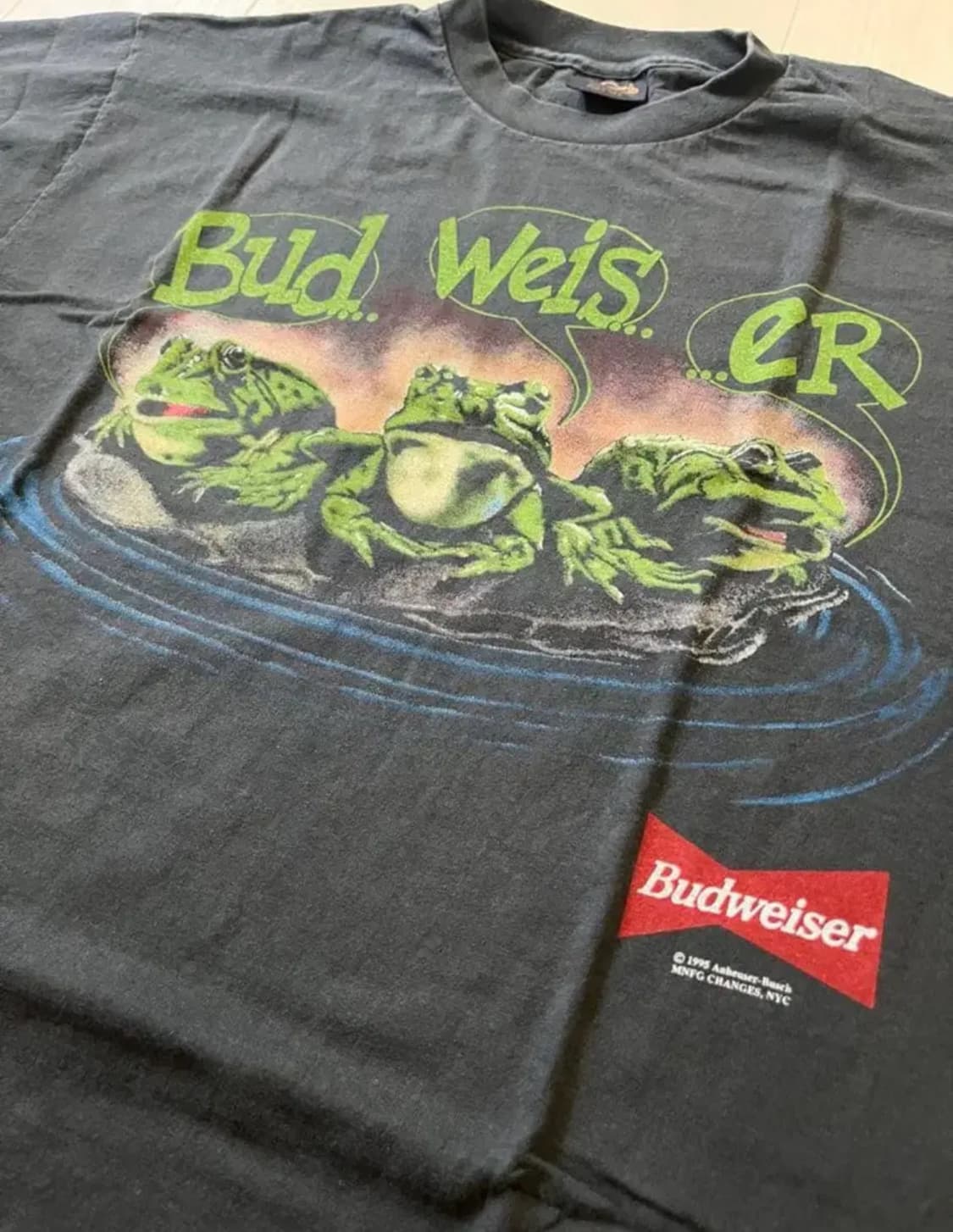 USA 90s, 버드와이저 개구리 티셔츠 상품이미지3