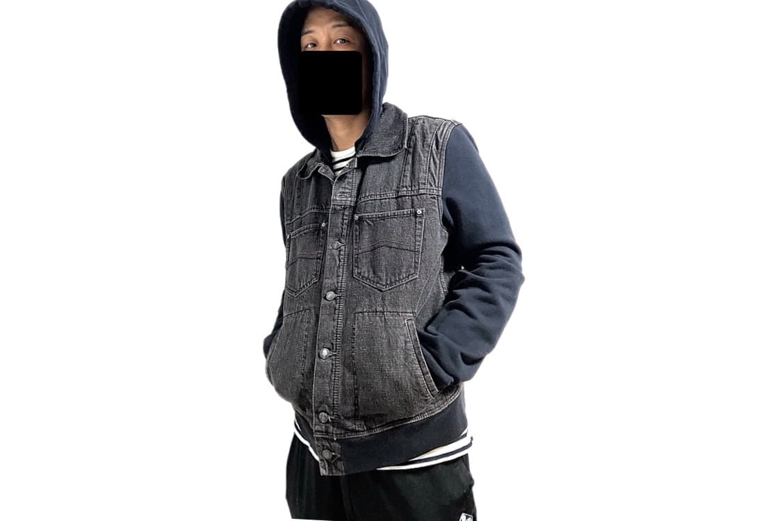 알마니 익스체인지 후디 레이어드 트러커데님 자켓 상품이미지2