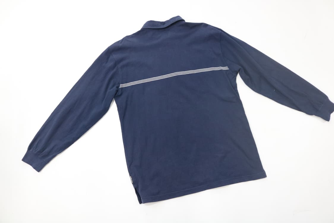 퍼스트다운 빈티지 가로 스트라이프 포인트 네이비 카라 티셔츠 (LL) 상품이미지6