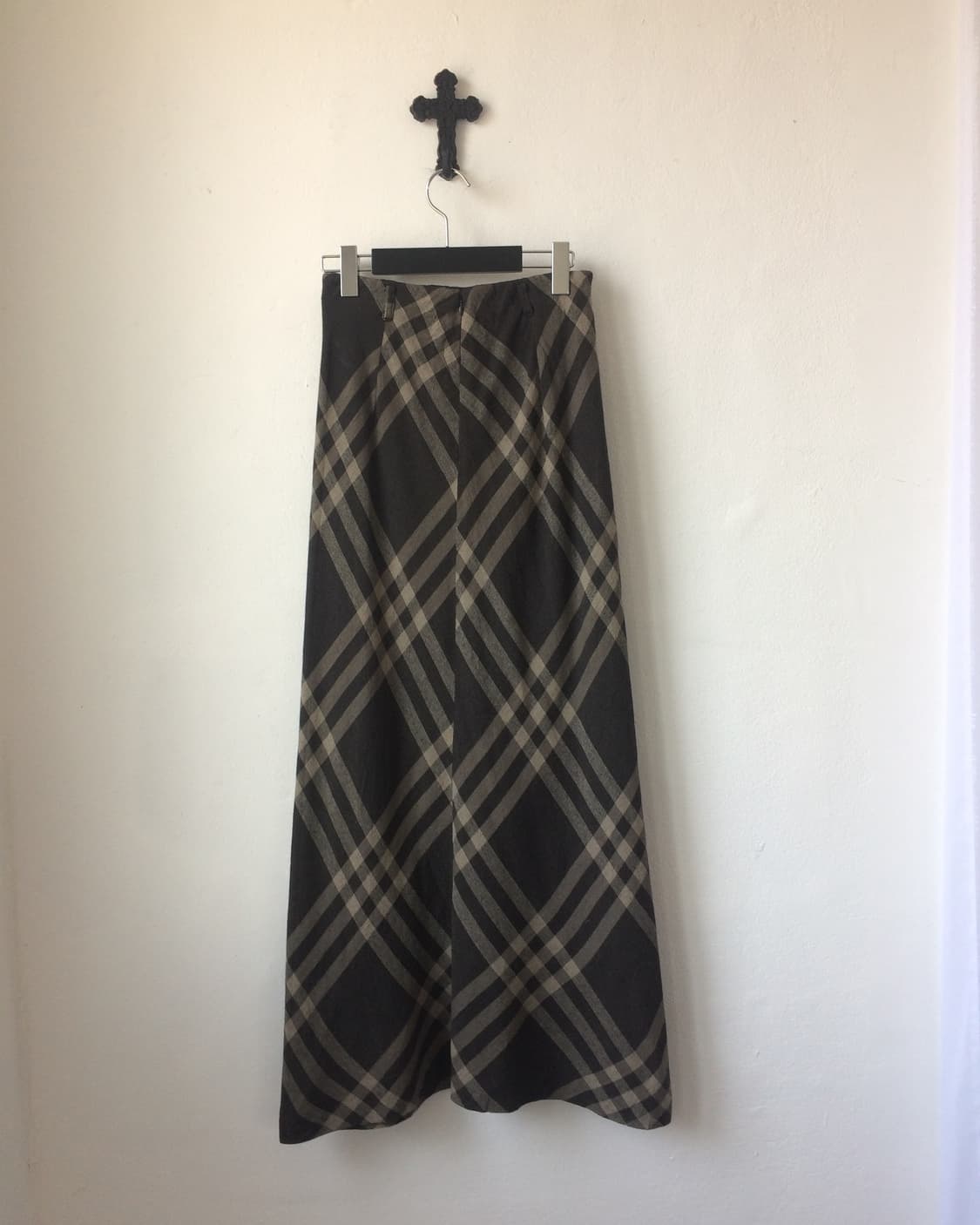 Check pattern long skirt 상품이미지2