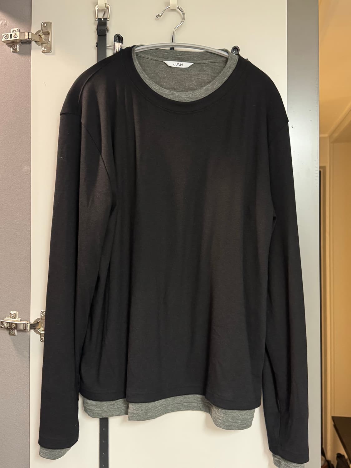 주앙옴므 레이어드 롱슬리브 블랙L 상품이미지3