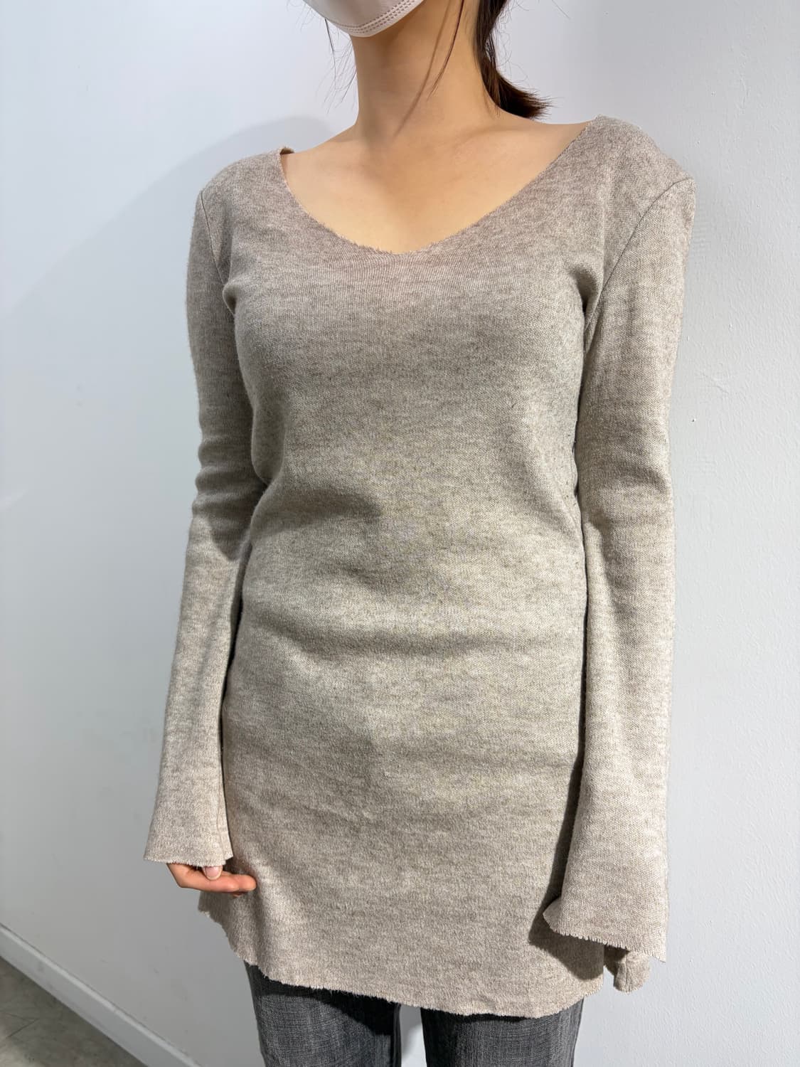 G.O.A 고아 나팔 슬리브 니트 상품이미지2