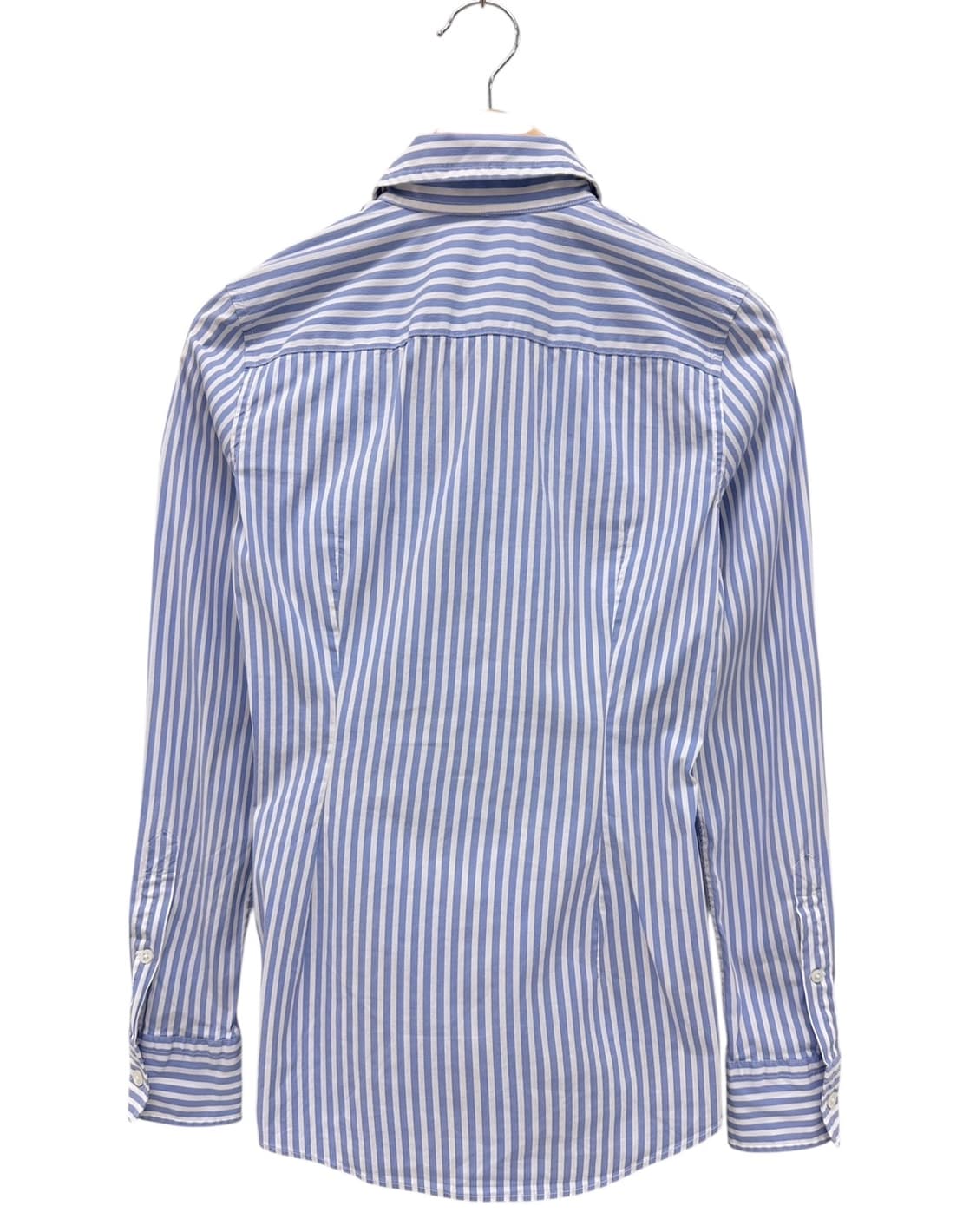 폴로 스트라이프 셔츠 화이트&스카이블루 (0/여성XS)  상품이미지8