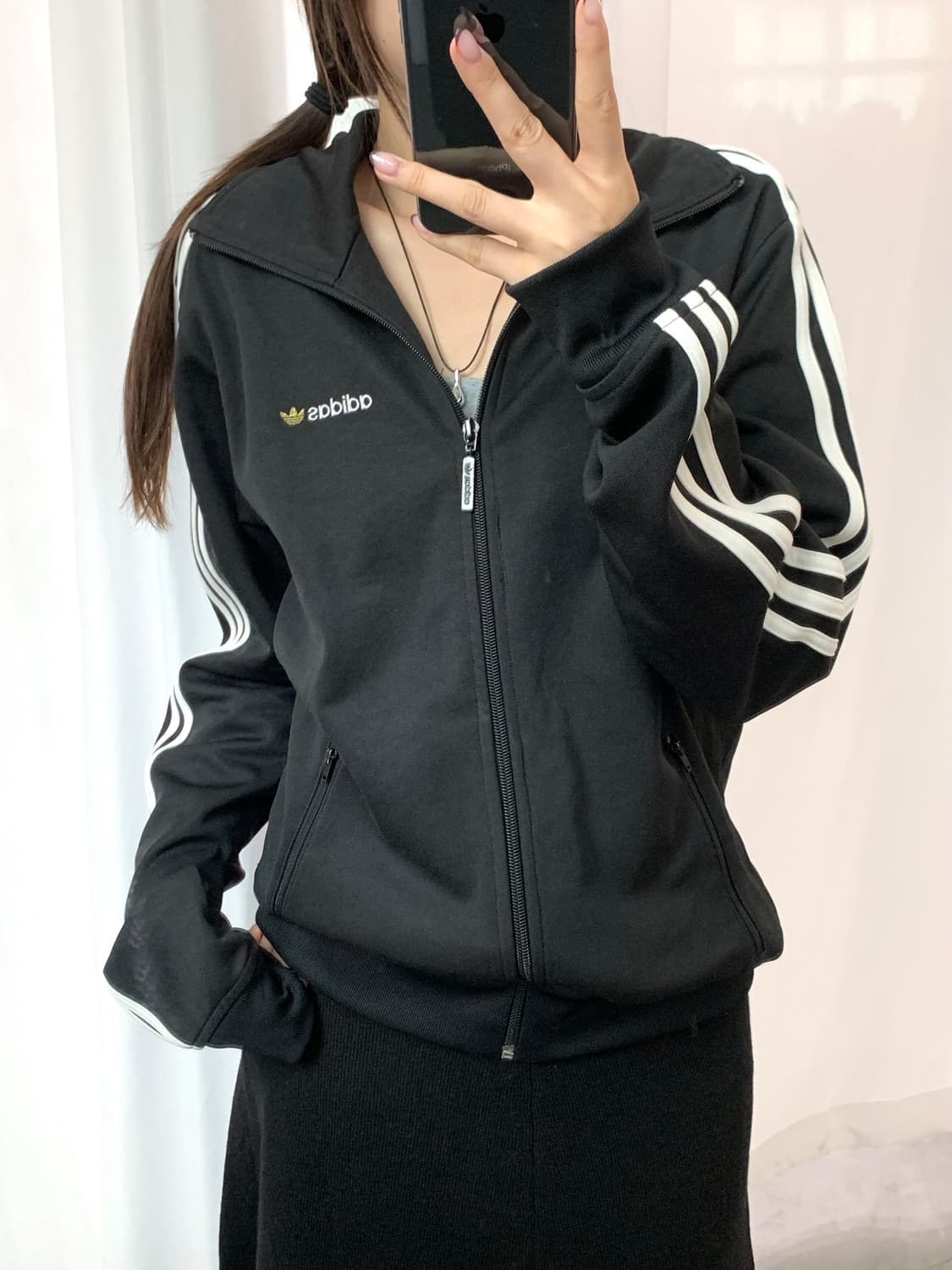 Adidas 아디다스 블랙 베켄바우어 로고 트랙탑 상품이미지1