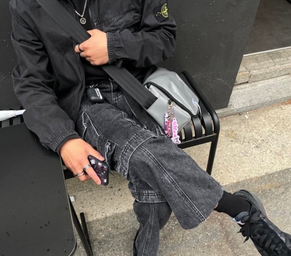 스톤 아일랜드 117WN 올드이펙트 오버셔츠 블랙 - 21SS 상품이미지1