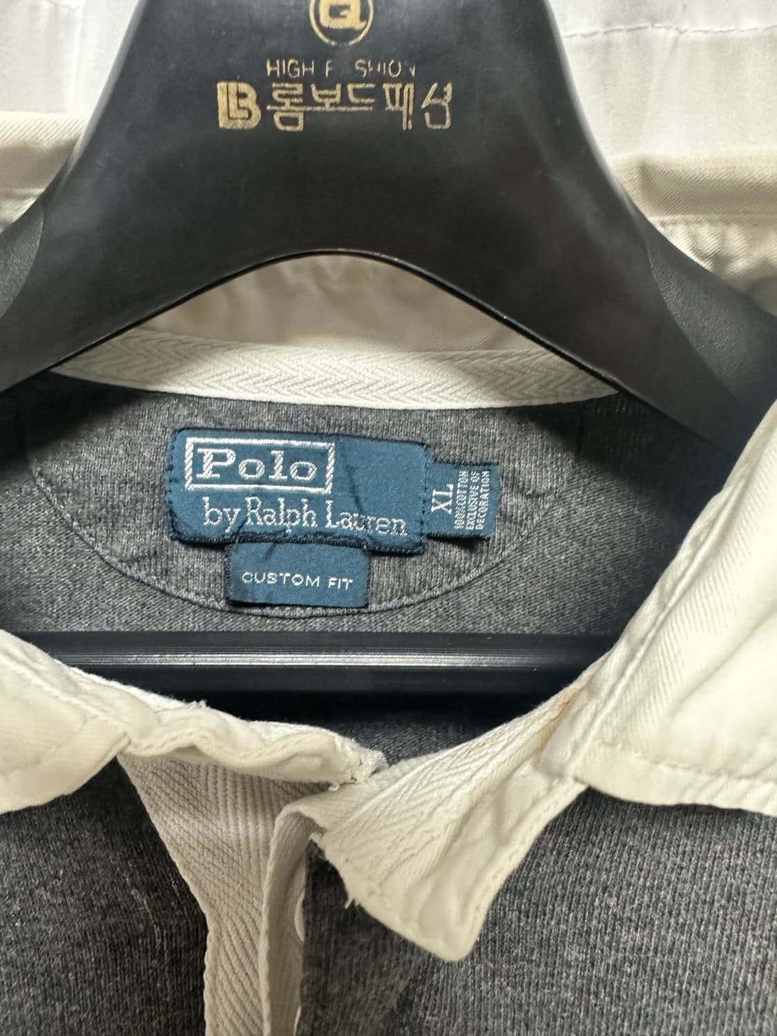 no.78 폴로 랄프로렌 럭비 셔츠 긴팔 그레이 xl 상품이미지3