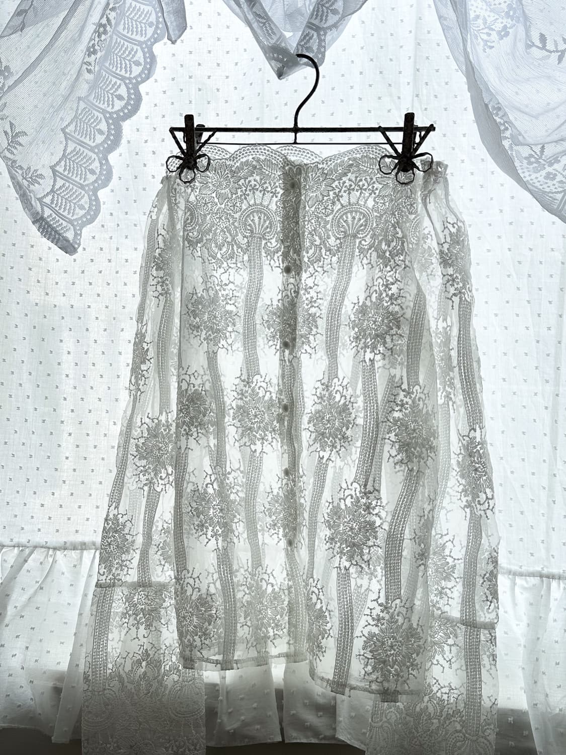 See-Through Off-the-Shoulder Blouse 0203 상품이미지5