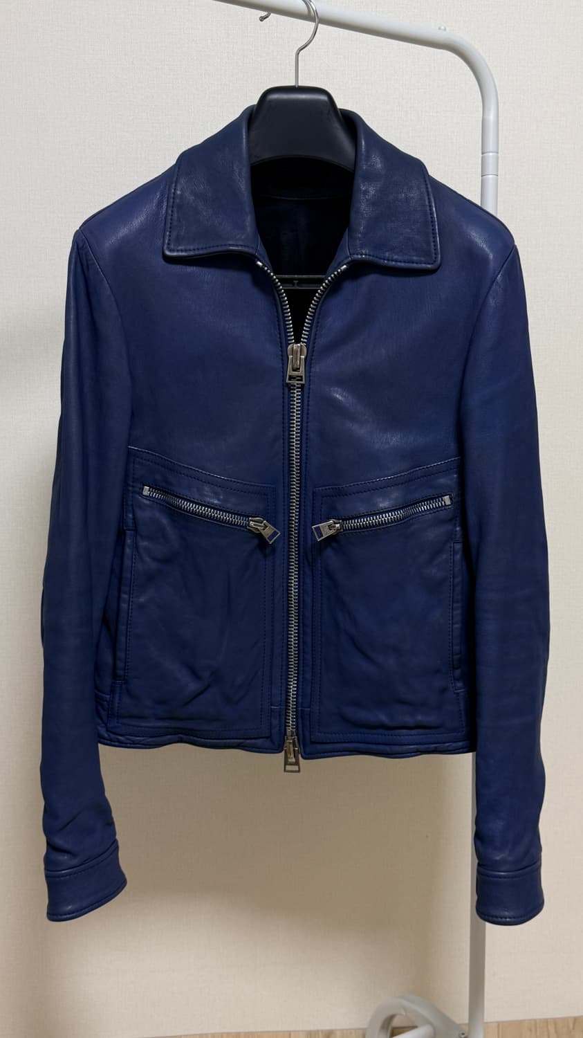 톰포드 램스킨 모토레더자켓 블루 46 상품이미지1